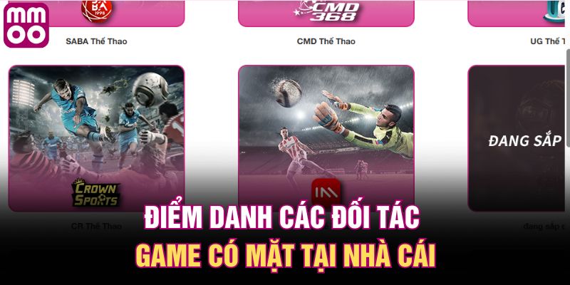 Điểm danh các đối tác game có mặt tại nhà cái